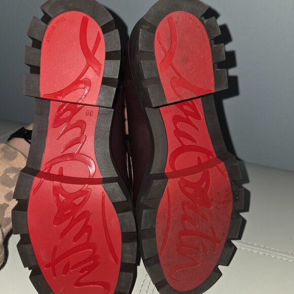 Christian Louboutin Moc Leather Women Merlot-Brown Loafers Size 36 - Picture 7 of 7